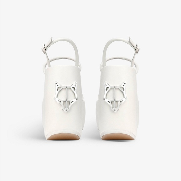 Naked Wolfe Mystery White Platform Wedges NEVER WORN - Picture 2 of 6